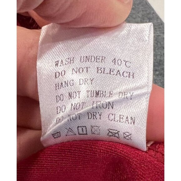 Vetinee Belted Summer Romper Keyhole Back Batwing Sleeve Jumpsuit Maroon Large - Picture 7 of 8